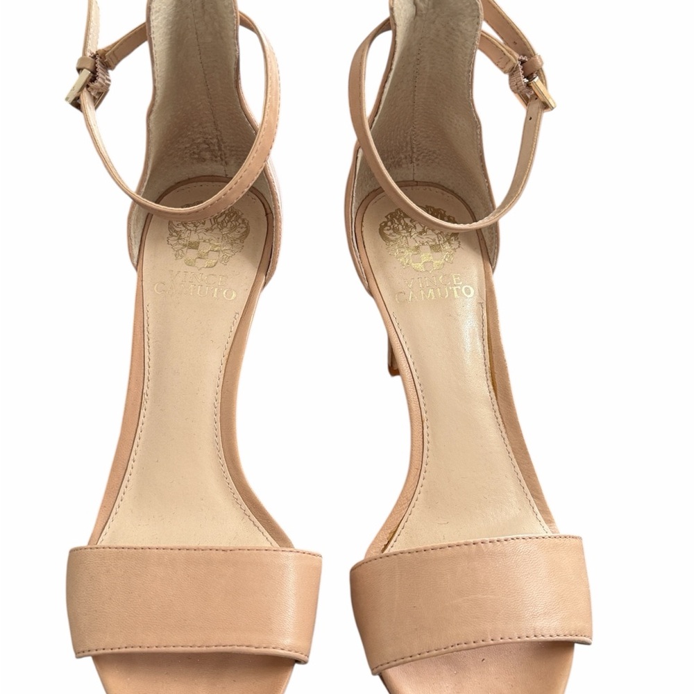 Vince Camuto Nude Ankle-Strap High Heel Sandals - Women's size 8 - Picture 4 of 5